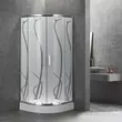 Spirit Bamboo 80x80 cm íves zuhanykabin zuhanytálcával