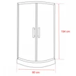 Spirit Bamboo 80x80 cm íves zuhanykabin zuhanytálca nélkül