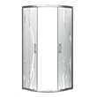 Spirit Bamboo 80x80 cm íves zuhanykabin zuhanytálca nélkül