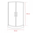Spirit Matt 90x90 cm íves zuhanykabin zuhanytálcával