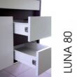 Luna 80 alsó fürdőszoba bútor mosdóval, Sonoma tölgy-Fehér