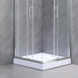 Klonberg 80x80 cm-es szögletes akril zuhanytálca 80x80 cm