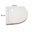 Modena Slim íves alacsony akril zuhanytálca 90x90 cm