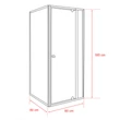 Flexi 80x80 cm sarokba szerelhető szögletes zuhanykabin zuhanytálca nélkül