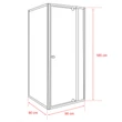 Flexi 90x90 cm sarokba szerelhető szögletes zuhanykabin zuhanytálca nélkül