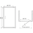 Tomar Dr 80x190 cm nyíló zuhanyajtó