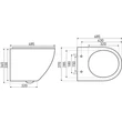 Delos WH fali rimless WC soft-close ülőkével