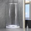 Spirit Clear 80x80 cm íves zuhanykabin zuhanytálcával