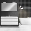 Cube 120 fürdőszoba bútor 1 medencés kerámia mosdóval magasfényű fehér