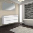 Cube 120 fürdőszoba bútor 1 medencés kerámia mosdóval magasfényű fehér