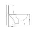 Cleano monoblokkos WC alsó kifolyással ülőkével