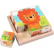 Fakocka puzzle, kirakós fajáték