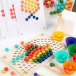 Szivárványos golyó mozaik kirakó Montessori fajáték