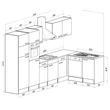 Yorki 340 sarok konyhabútor felülfagyasztós hűtős kivitelben