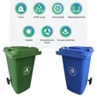 Hulladéktároló 120L kék