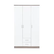 Miami gardróbszekrény 120x205 cm fehér-yorki tölgy