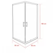 Spirit Clear 80x80 cm szögletes zuhanykabin, zuhanytálca nélkül fekete