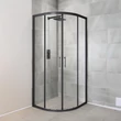 Spirit Clear 80x80 cm íves zuhanykabin zuhanytálca nélkül fekete