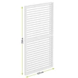 LUXE Lamellás oldalpanel (R) 123x218cm 4 m-ig fehér