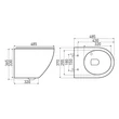 Kasos fali rimless WC