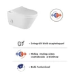 Sanovit AVVA fali WC - BEÉPÍTETT bidé funkcióval - rimless - perem nélküli - mély öblítésű - 53 cm