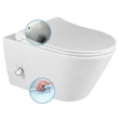 Sanovit AVVA fali WC - BEÉPÍTETT bidé funkcióval - rimless - perem nélküli - mély öblítésű
