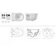 Sanovit BRILLA - fali WC - rimless - perem nélküli - mély öblítésű