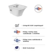 CeraStyle IBIZA fali WC - BEÉPÍTETT bidé funkcióval - rimless - perem nélküli - mély öblítés
