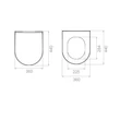 CeraStyle CITY SLIM WC ülőke - MATT FEKETE - duroplast - lecsapódásgátlós - könnyen levehető
