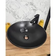 CeraStyle ZERO - PULTRA ültethető - Top Counter - porcelán mosdó- O - MATT FEKETE - Ø 46 cm