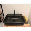 CeraStyle ONE - PULTRA ültethető - Top Counter- porcelán mosdó - MATT FEKETE - csaplyukas - 55 x45cm