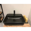 CeraStyle ONE - PULTRA ültethető - Top Counter- porcelán mosdó - MATT FEKETE - csaplyukas - 55 x45cm