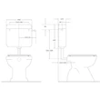 CR DELTA DUO WC tartály - 2 gombos - 8l - alacsony szereléshez 44 x 35 x 12 cm