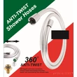Viva Silverflex Anti Twist csavarodásmentes zuhany gégecső 1/2" - KÚPOS - 150 cm
