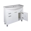 Viva SZQUARE 100 lábon álló fürdőszobabútor Sanovit ZENON 6095 porcelán mosdóval 97 x 51 cm