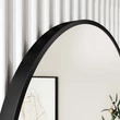 TMP IRON fürdőszobai tükör - FEKETE keret - kerek - 70 cm