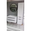 TMP IRON fürdőszobai tükör - FEKETE keret - kerek - 70 cm