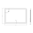 Viva AURA Led TOUCH fürdőszobai tükör - páramenetesítővel - órával - fekvő - 100 x 70 cm