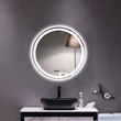 Viva AURA Led TOUCH fürdőszobai tükör - páramenetesítővel - órával - kerek -átmérő 60 cm