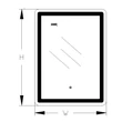 Viva AURA Led TOUCH fürdőszobai tükör - páramenetesítővel - órával - álló - 60 x 80 cm