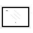 Viva AURA Led TOUCH fürdőszobai tükör - páramenetesítővel - órával - fekvő - 60 x 80 cm