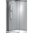 Viva AQUA Max WALK IN Zuhanyfal - FEKETE profil - 8 mm vízlepergető víztiszta üveg - 140 x 200 cm