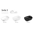EROS SMILE 3 - PULTRA ültethető - Top Counter - porcelán mosdó - 46,5 x 32,5 x 13 cm