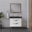 TMP LUX 100D fali fürdőszobabútor - CeraStyle SHARP FEKETE DUPLA csaplyukas mosdóval - 100 x 48 cm