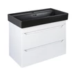 TMP SHARP fali fürdőszobabútor CeraStyle SHARP - FEKETE mosdóval - 1 csaplyukkal - 100 x 48 cm