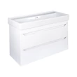 TMP SHARP 100 fali fürdőszobabútor - CeraStyle SHARP - 37600 DUPLA csaplyukas mosdóval - 100 x 48 cm