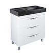TMP TRIO lábon álló fürdőszobabútor CeraStyle SHARP FEKETE mosdóval - 100 x 48 cm