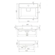 TMP LUX 60 fali fürdőszobabútor - CeraStyle SHARP 37100 mosdóval - 60 x 48 cm