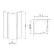 Projecta 900x900 szögletes zuhanykabin FABRIK üveggel H2O