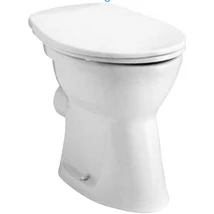 ALFÖLDI BÁZIS WC, ÁLLÓ, LAPOSÖBLÍTÉSŰ, HÁTSÓ KIFOLYÁSÚ, CLEAN FLUSH, FEHÉR